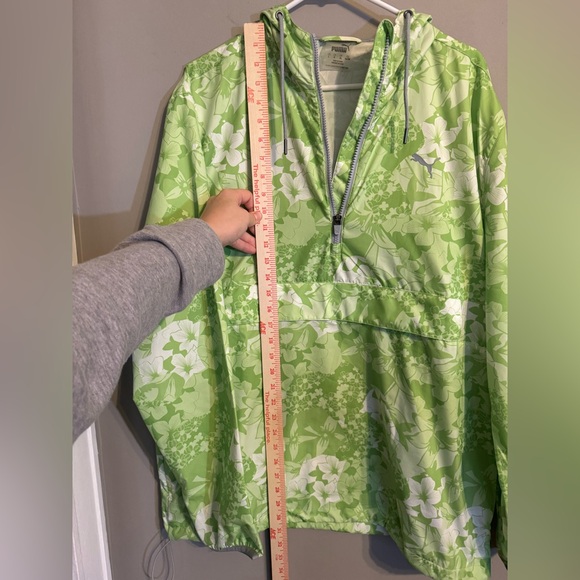 RARE Puma Golf Tournament Lightweight Green & White Floral Jacket - Picture 5 of 14